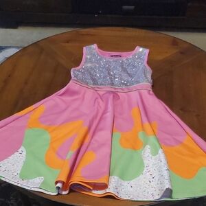 JoJo Siwa Glittery Pink and Orange Dance Dress